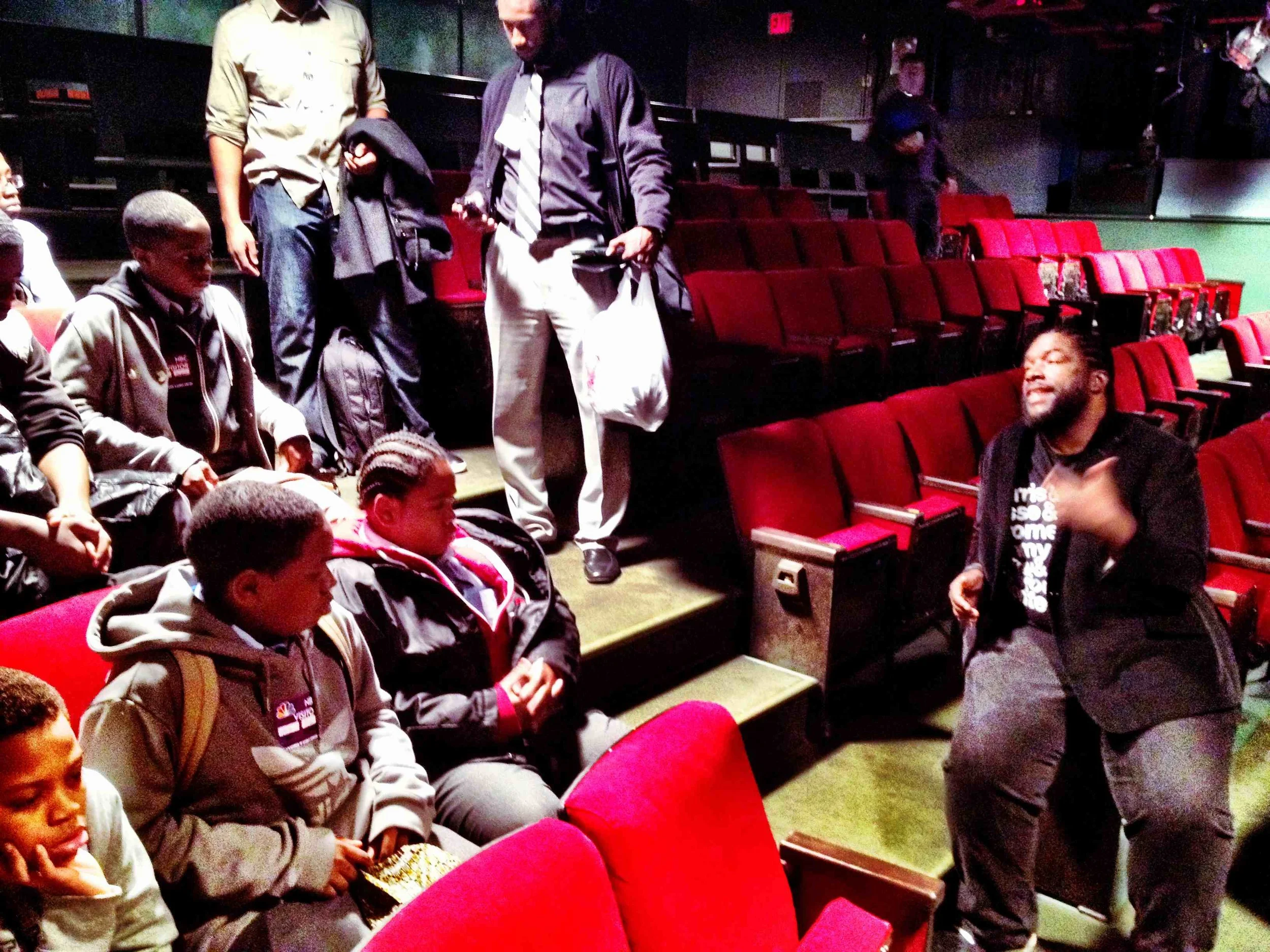 Questlove dropping knowledge on the Late Night set.