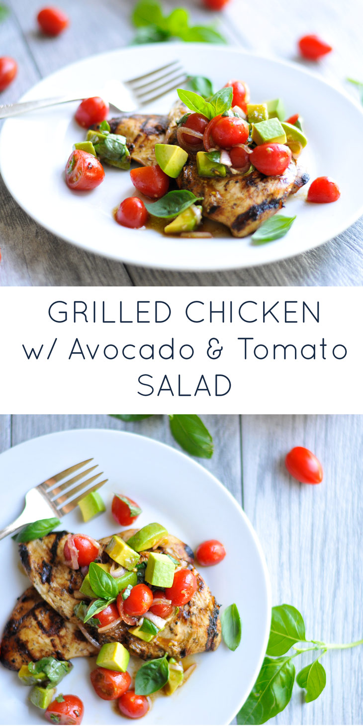 Balsamic Grilled Chicken with Avocado Cherry Tomato Salad — Real Food ...