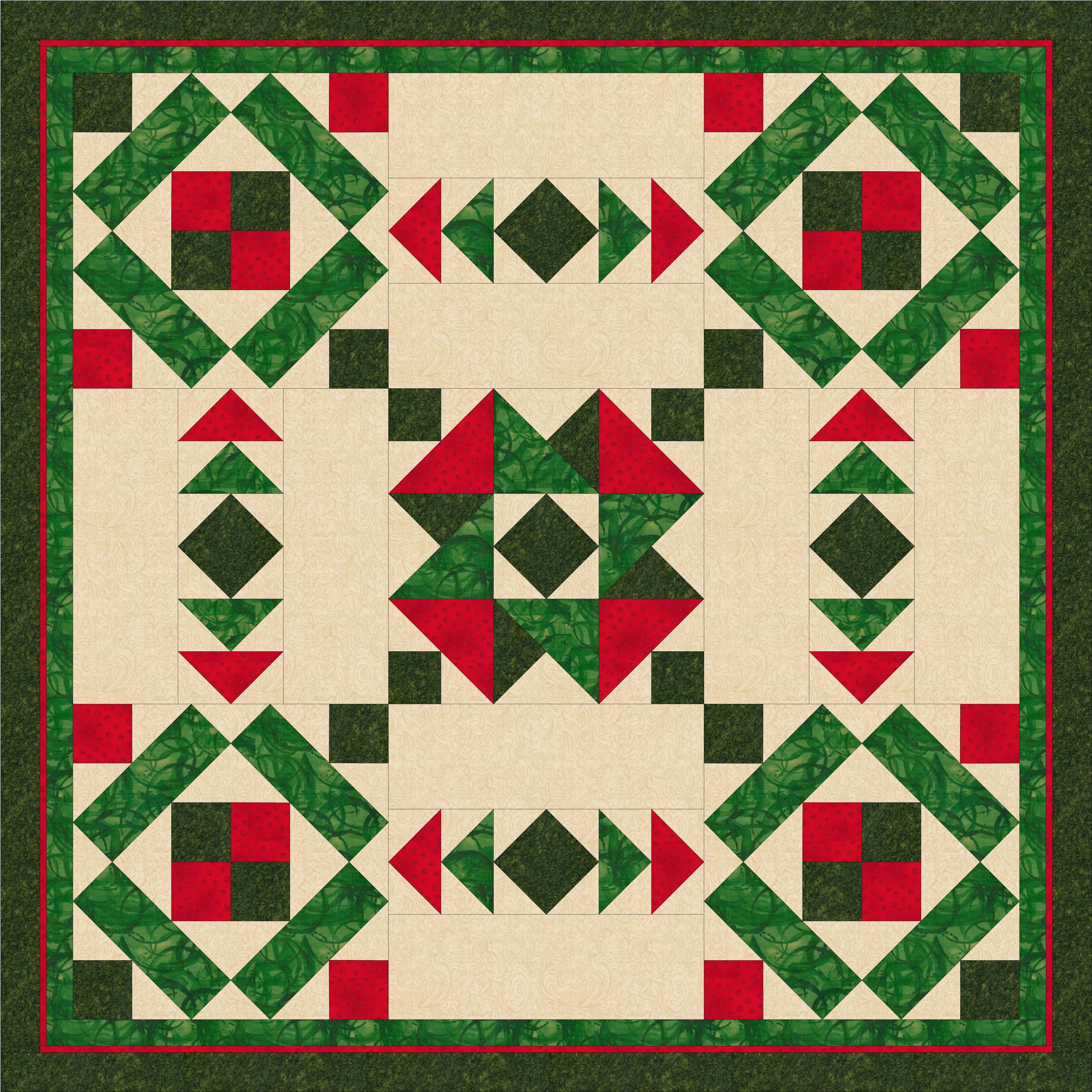 Table Topper with corners block color mix-up.