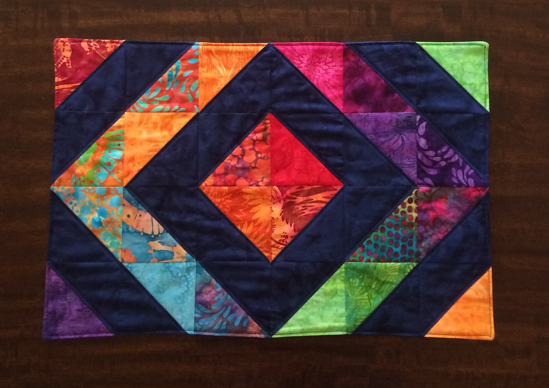 Kennel Quilt made with Empress Garden fabric.