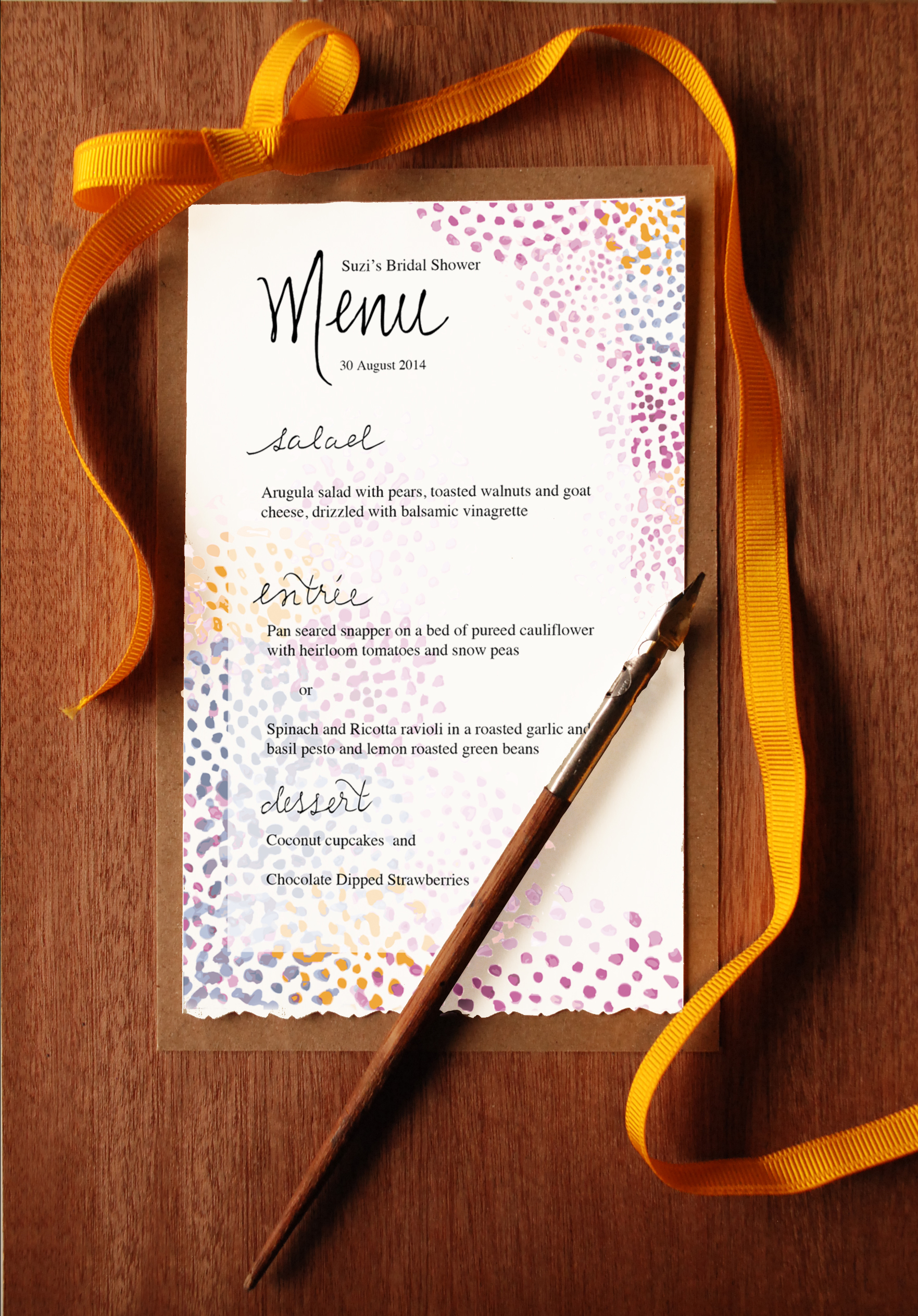 Editable Color Burst Menu
