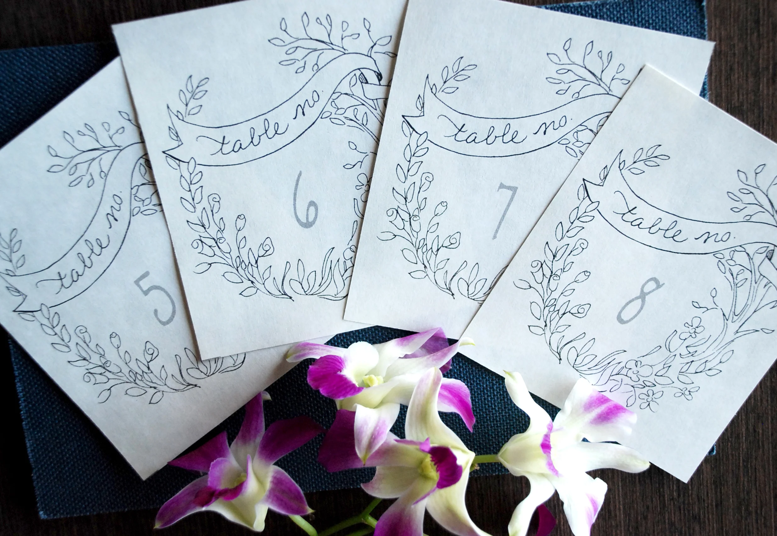 Garden Party Table Numbers