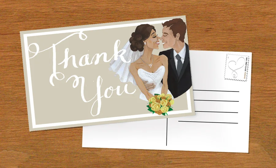 Illustrated Thank You Card