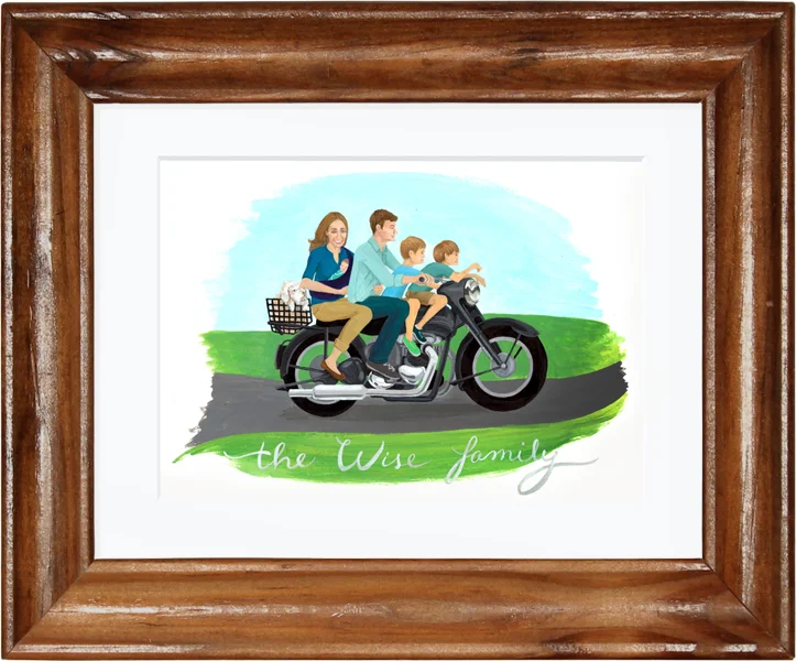 Family Portrait in Gouache