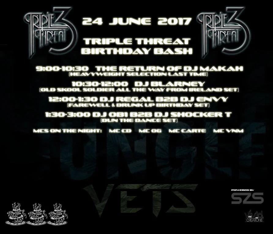 Jungle Vets Triple Threat Birthday Bash