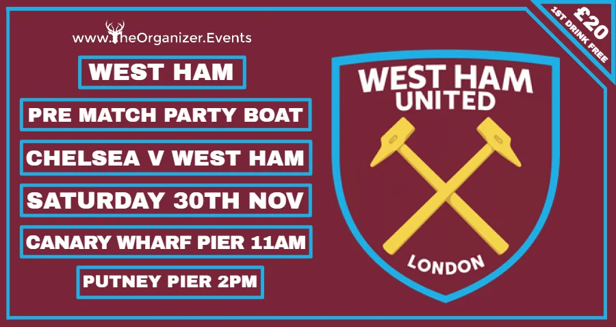 West Ham Party Boat to Chelsea
