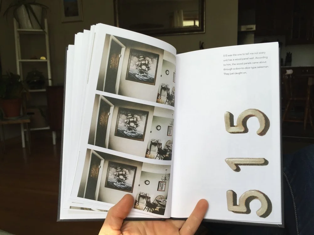An example of an inner page - each spread represented a different unit in the building.
