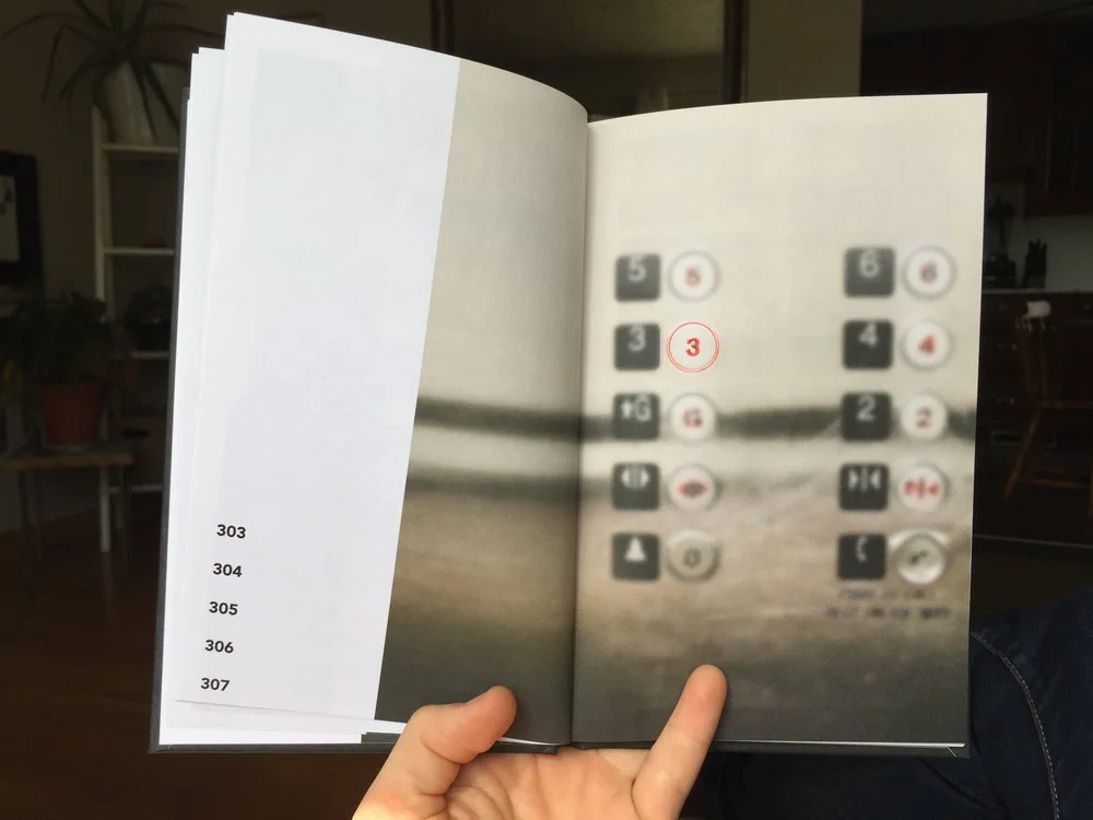The book was organized by floor; each new floor is introduced with an elevator page.