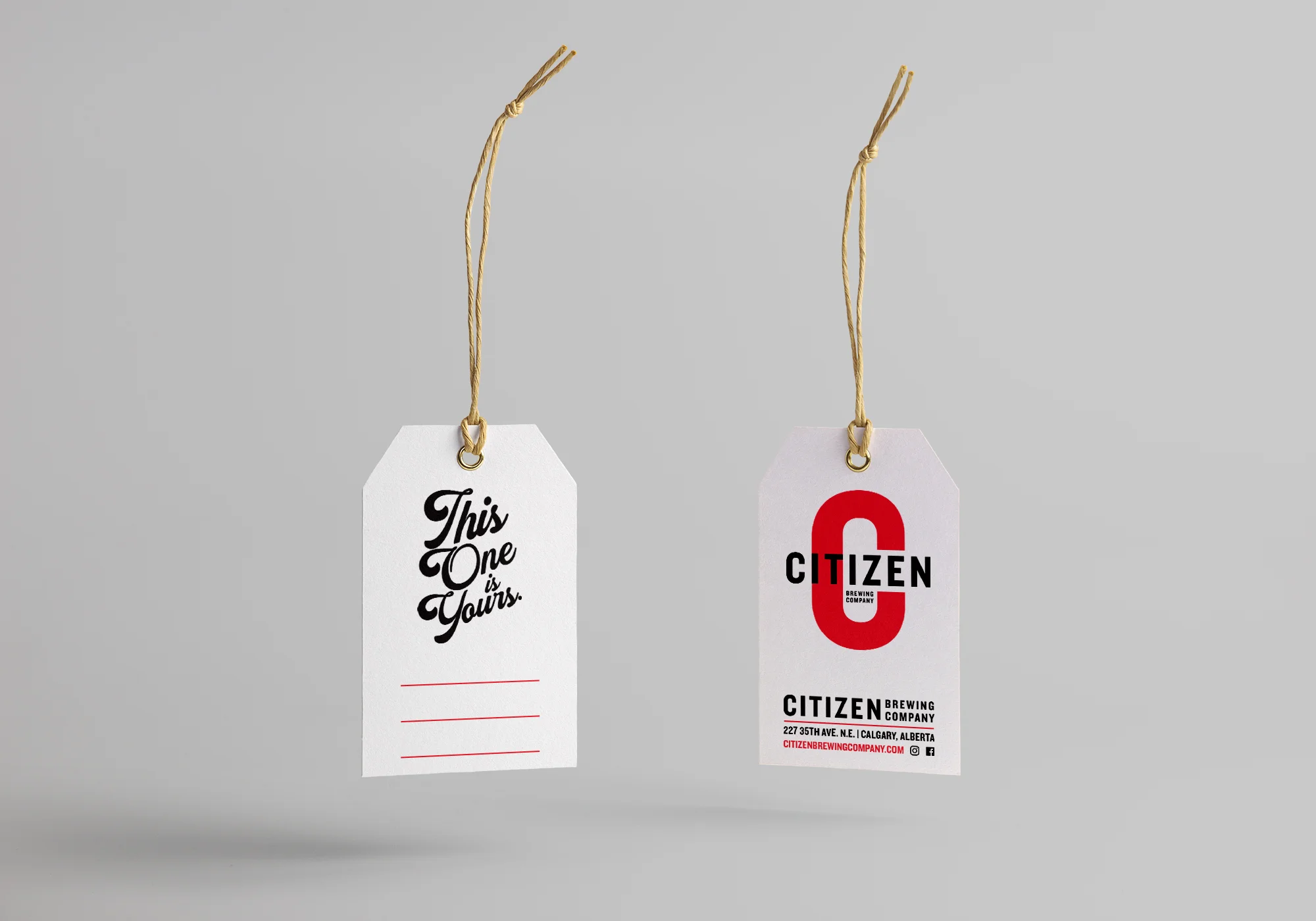 Growler Tag design for Citizen Brewing Company