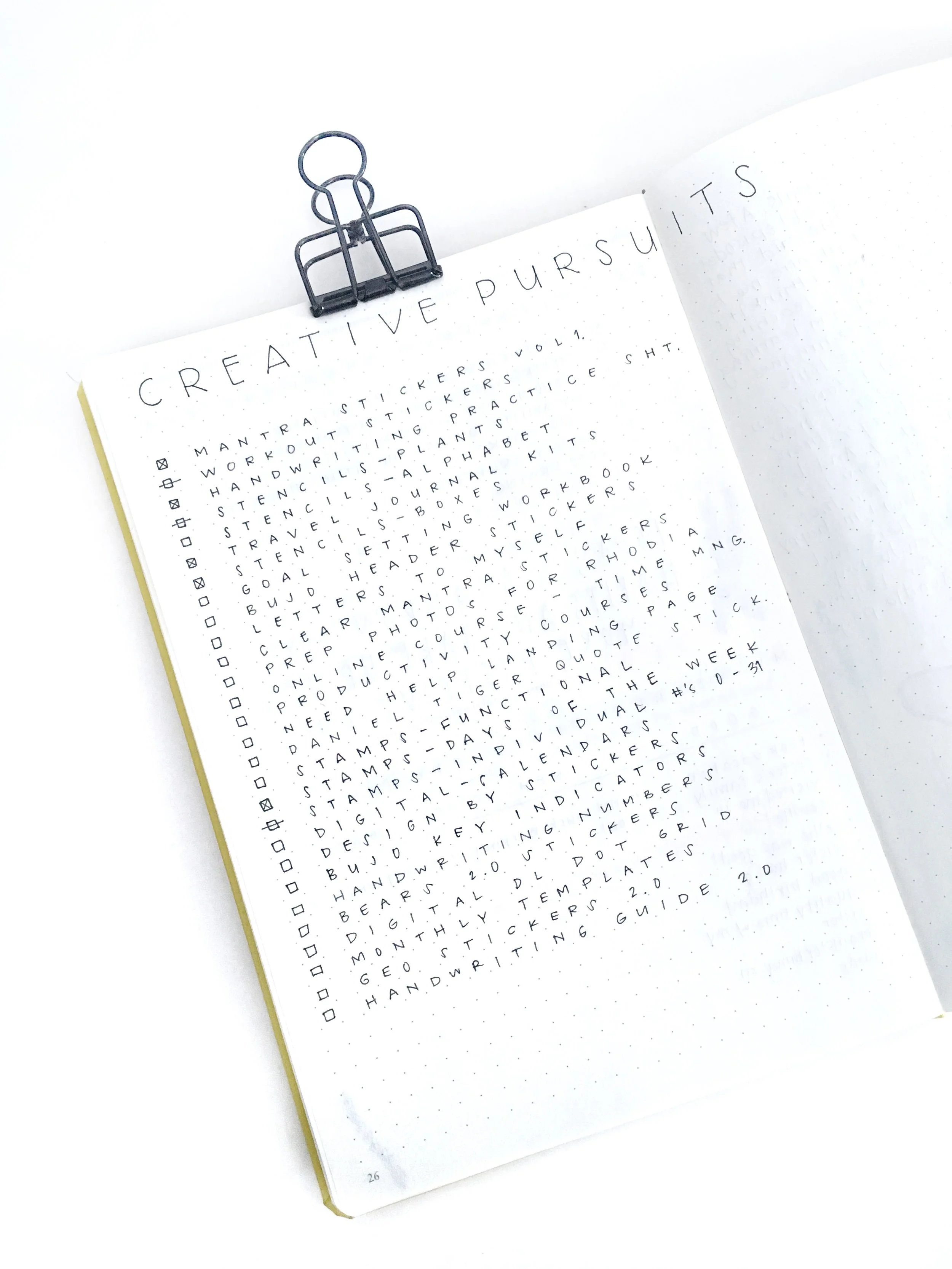 Ideas start as an item on this list