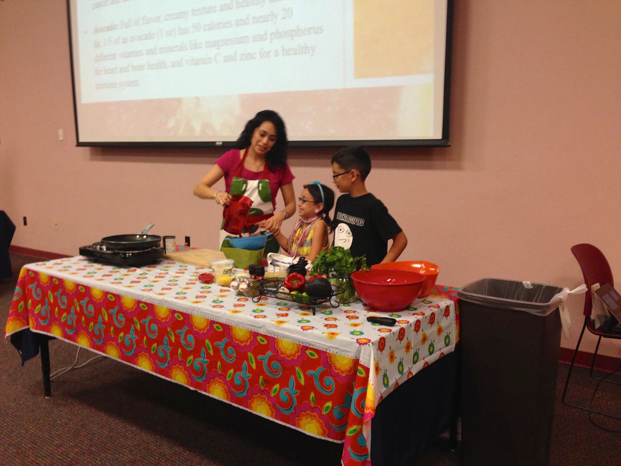 Nutrition talk and demo with my kids at The HAPPY Org event
