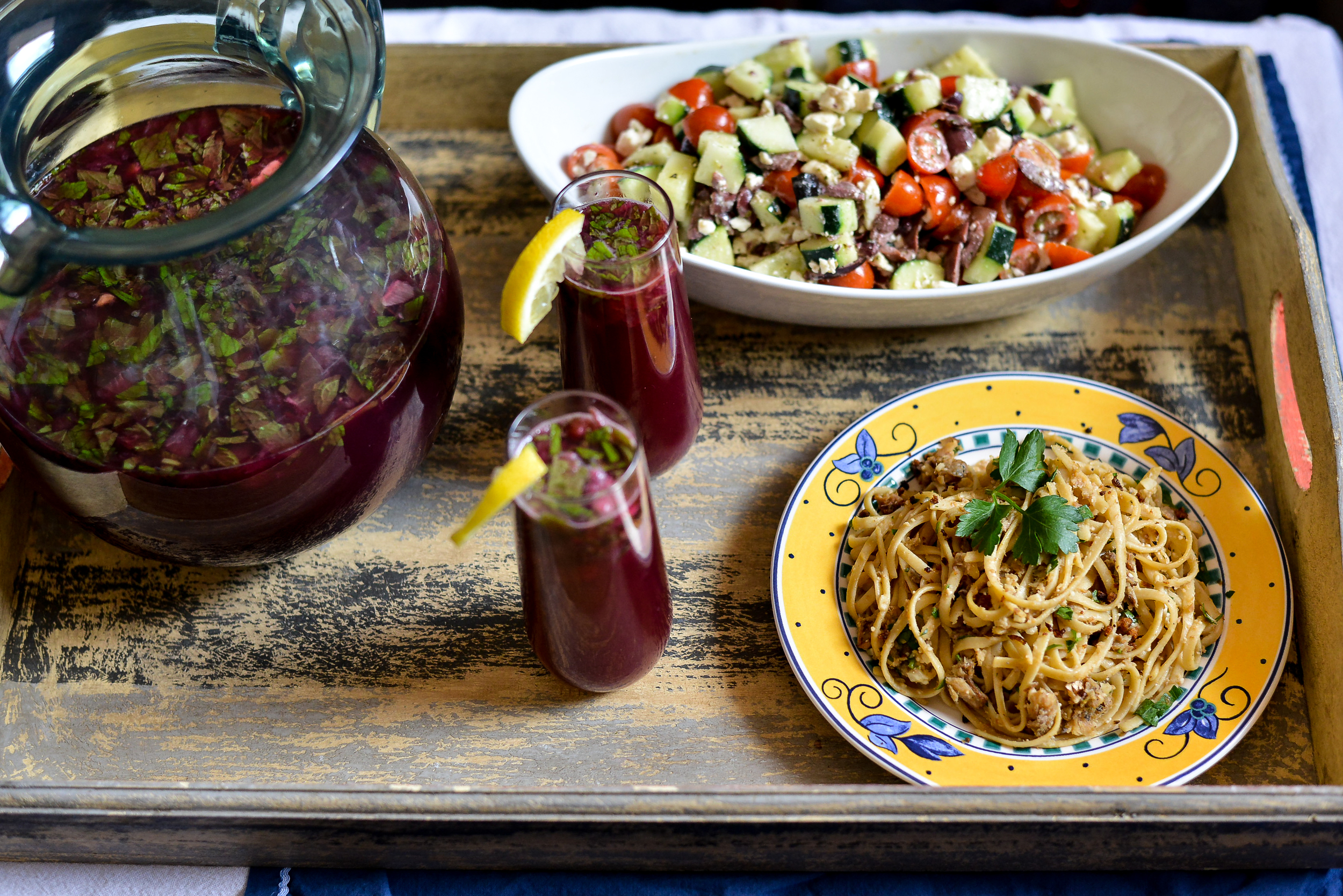 Summer cooking class spread