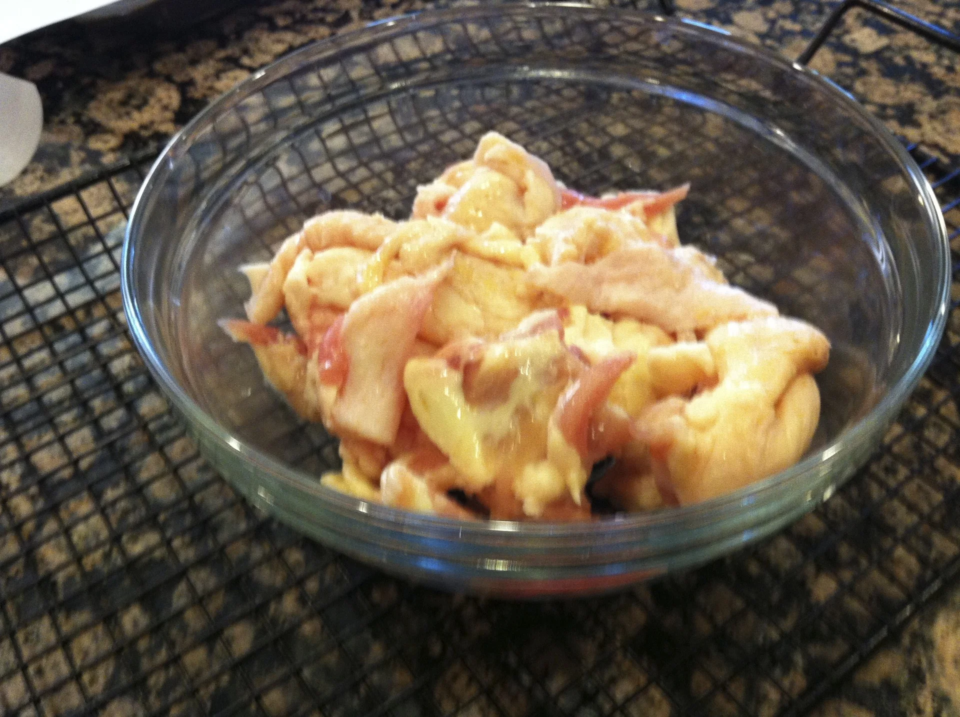 Conventional Chicken Trimmings: More waste. 
