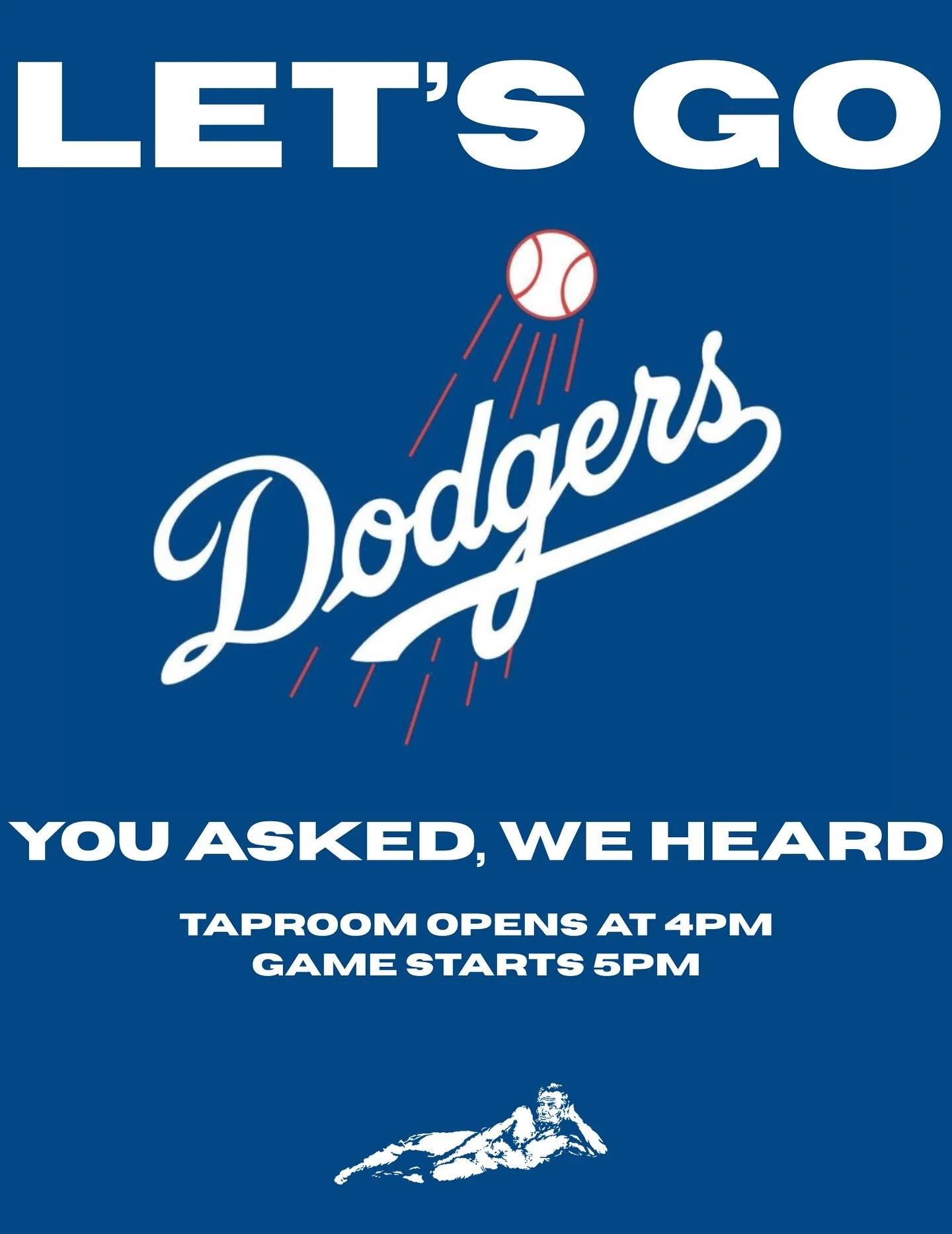 We usually take Mondays off&hellip; but you asked, and we listened! We will be OPEN for Game 3! ⚾️💙 Taproom open at 4pm.