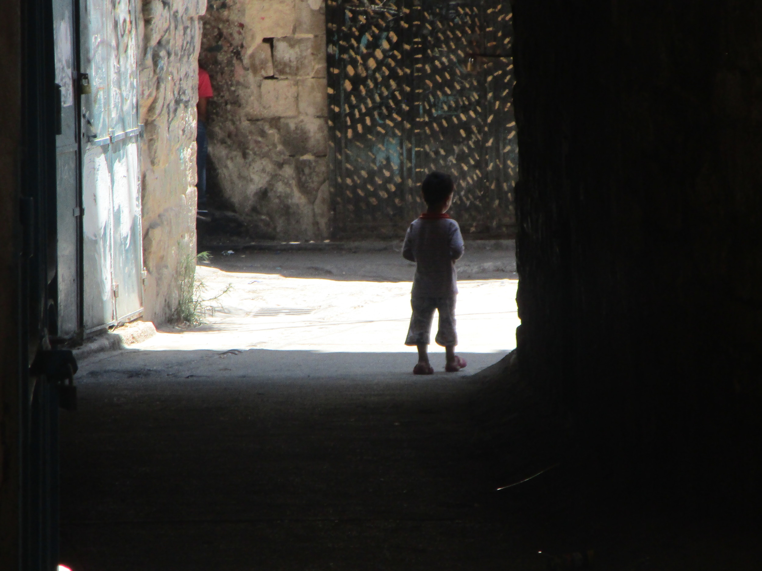  I took this while walking the streets of a 3,500 year-old city, called Nablus. This is located in Palestinian occupied territory where we served the kids. Unbelievable poverty. 