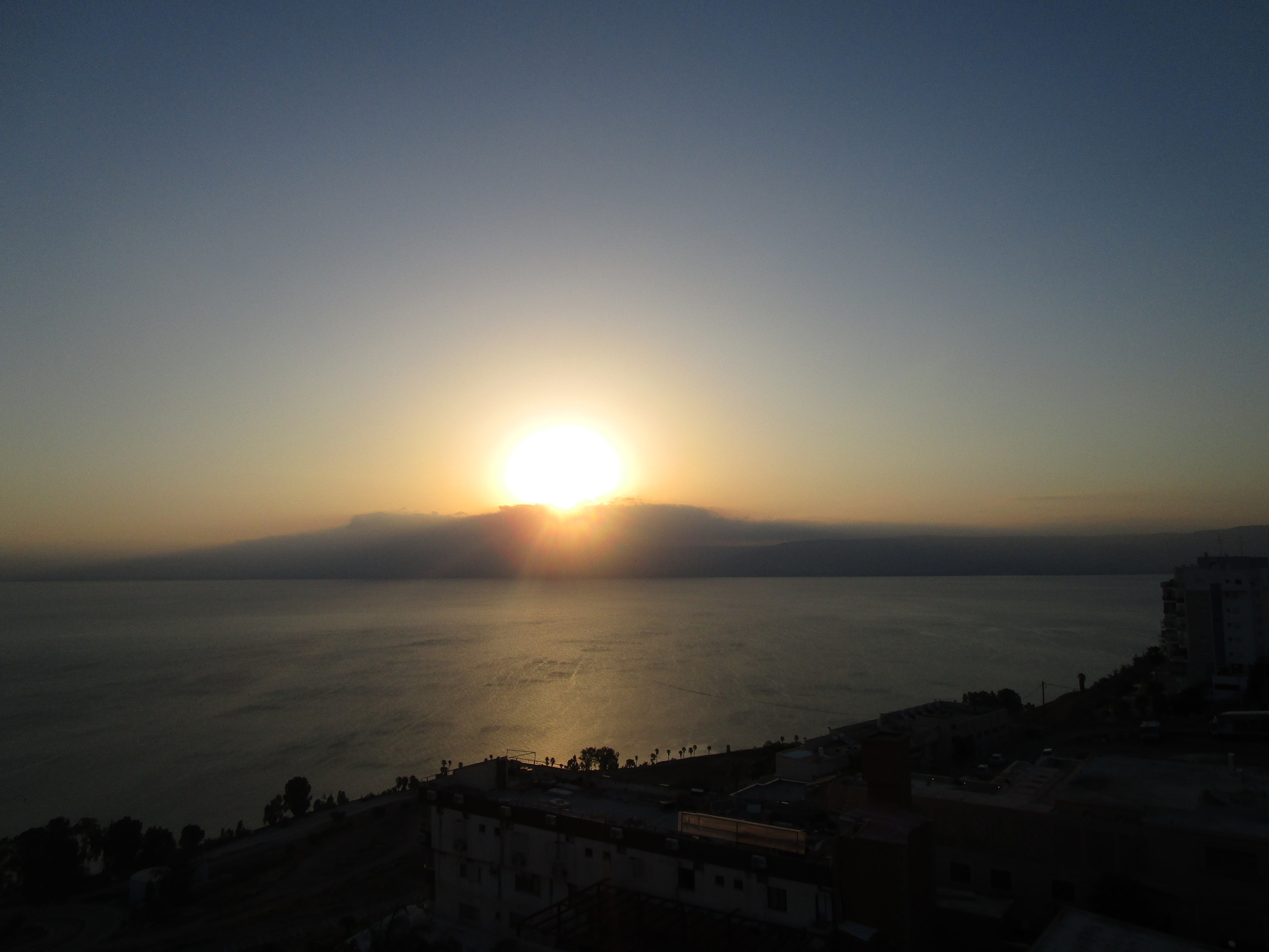  Our last sunrise. This was taken from our room along the shore of the Sea of Galilee. Life is downhill from here. 