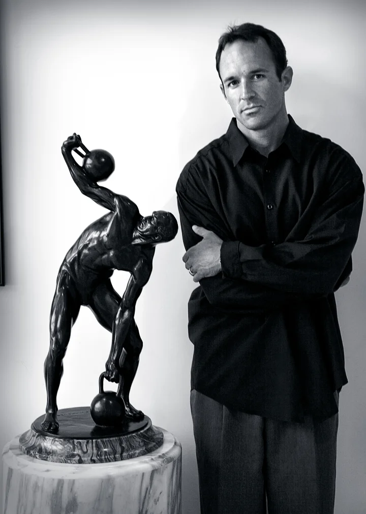 5. Jimmy in magazine headquarters lobby with friend.jpg