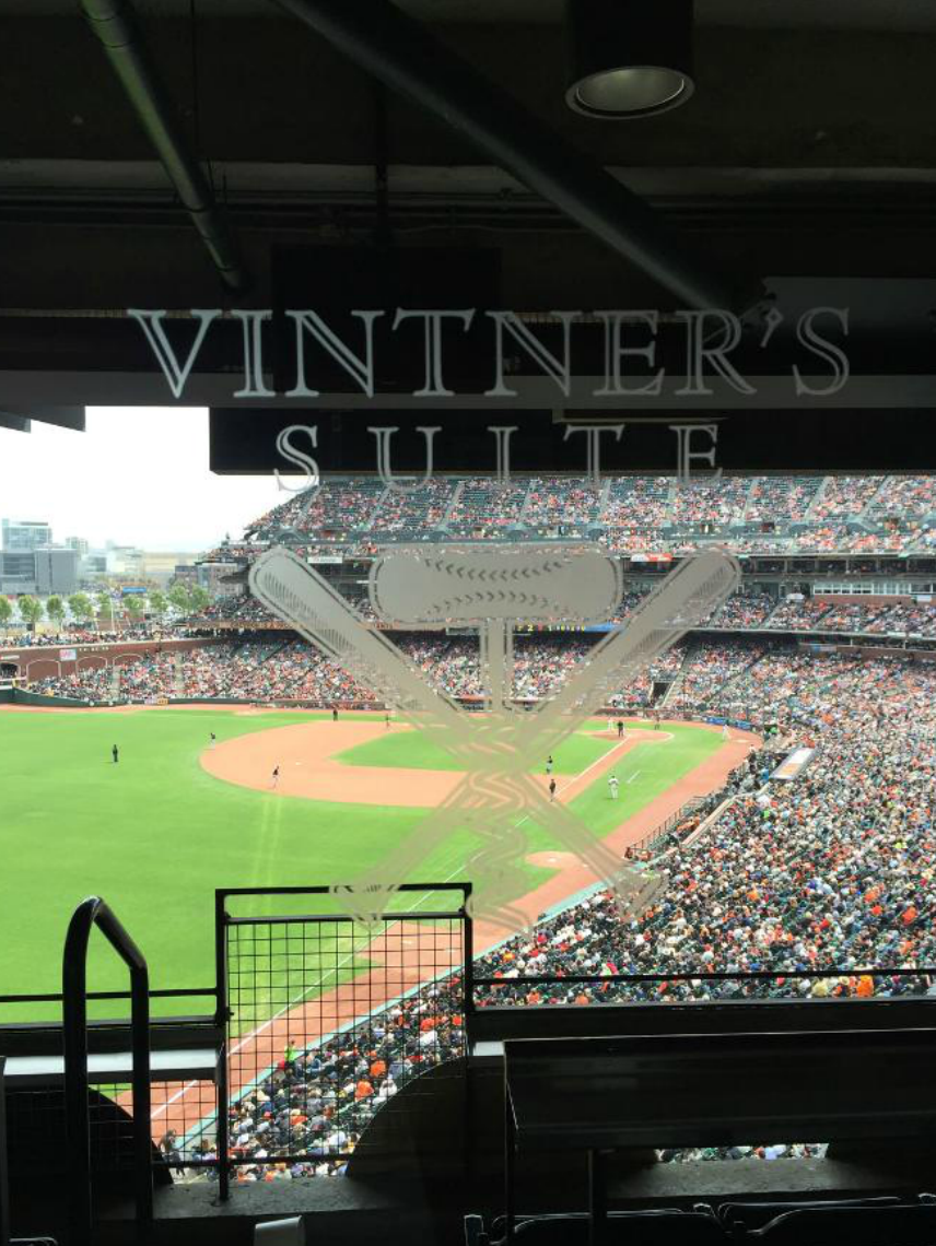 Wine Club tasting at The San Francisco Giants Vintner's Suite