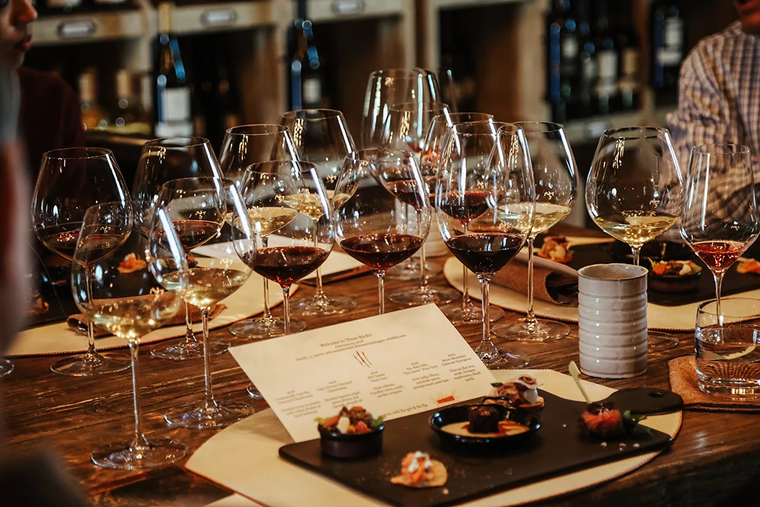 Some of the delicious courses we tasted, each pairing perfectly with one of the Three Sticks spring wine releases. The food came from neighbor, girl & the fig , and was delightful!
