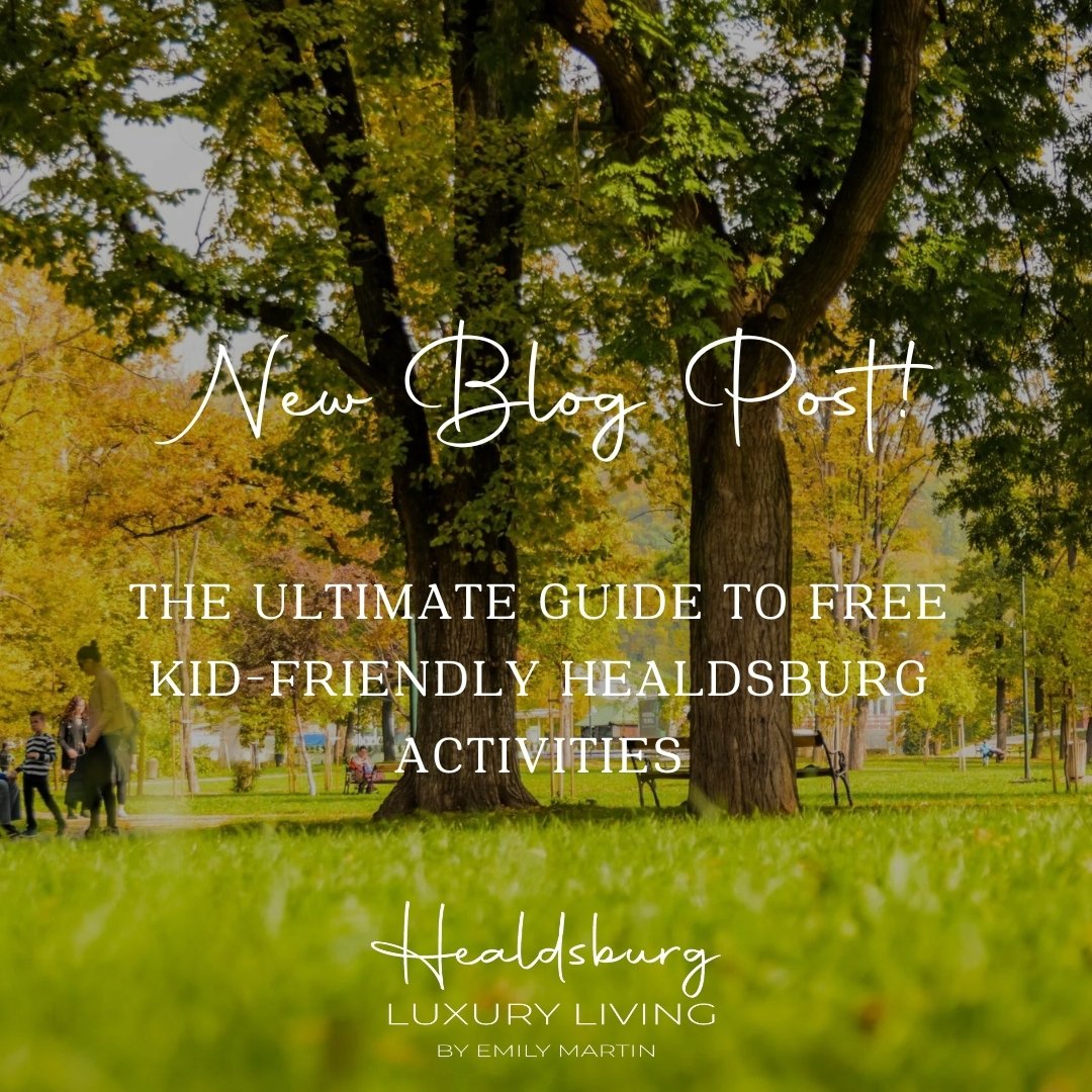 NEW BLOG POST ON HEALDSBURG LUXURY LIVING!!

Get ready to embrace Healdsburg's family-friendly charm with our Ultimate Guide to Free Kid-Friendly Activities! 🚒🏖️📚 

Dive into a world of educational fun at the Fire Station, unwind at the Plaza Play