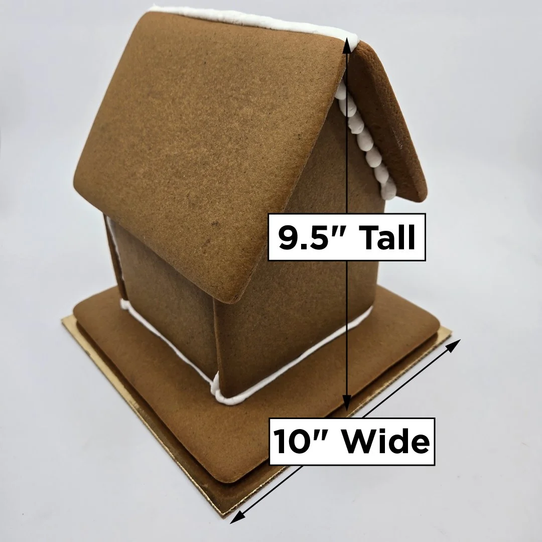 9.5" Undecorated Gingerbread House from GBF