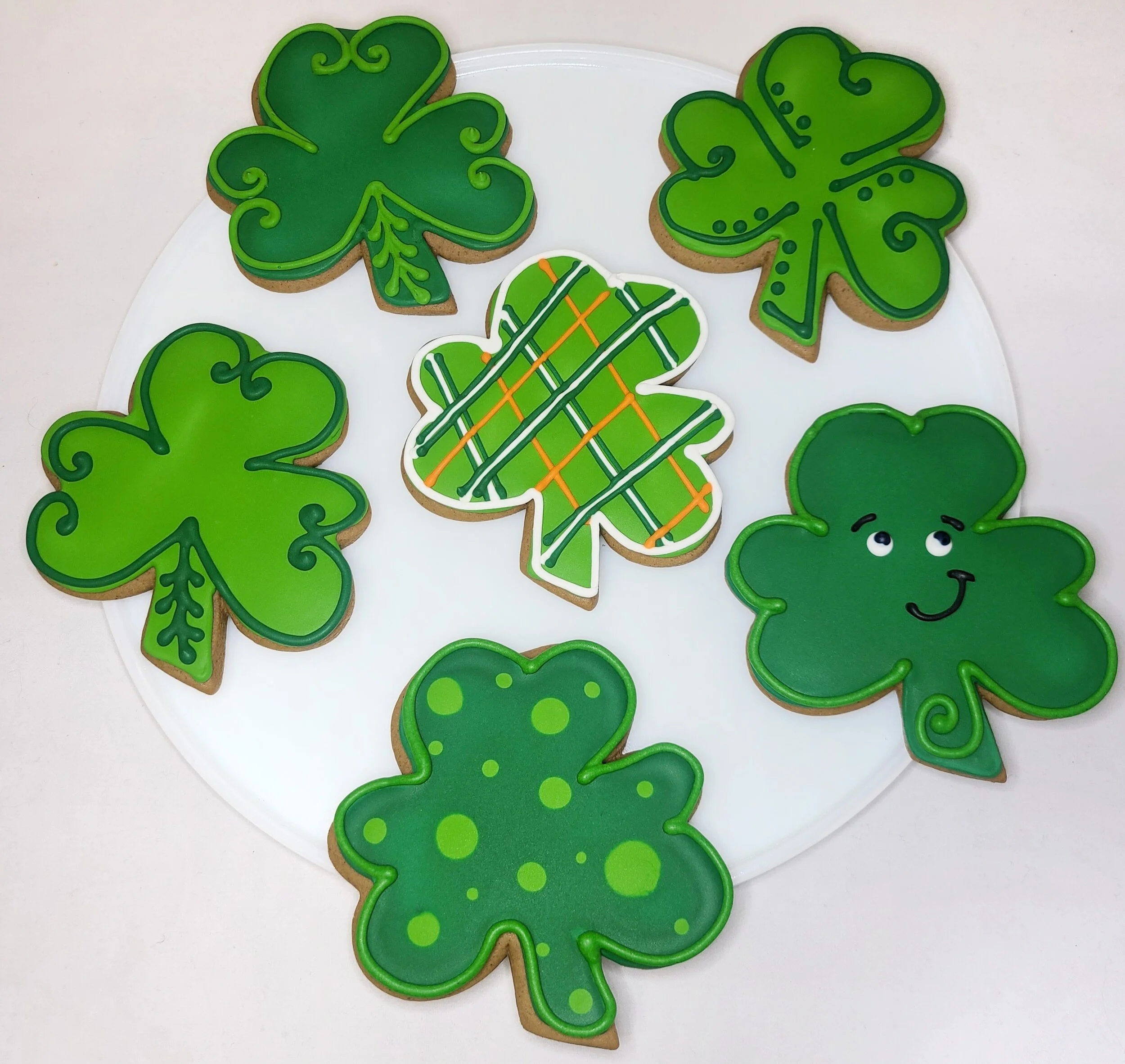 Shamrock Decorated Cookies