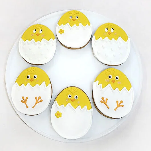 Easter Chicks Decorated Cookies