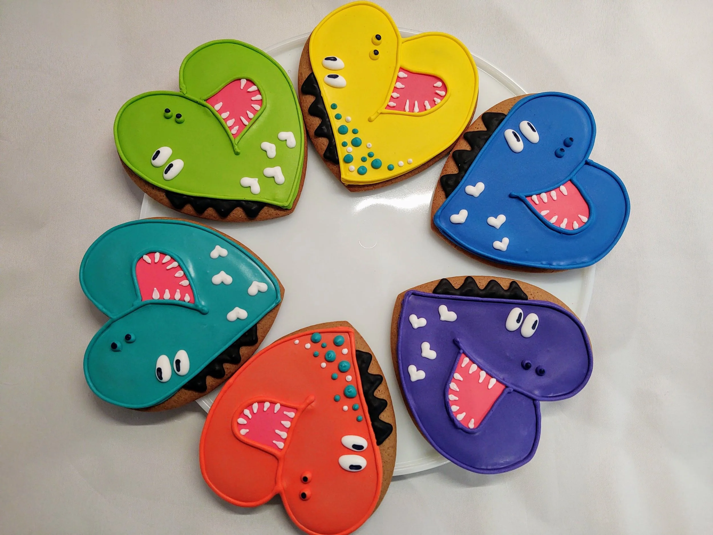 Dinosaur cookies from the Gingerbread Factory  are beautifully decorated