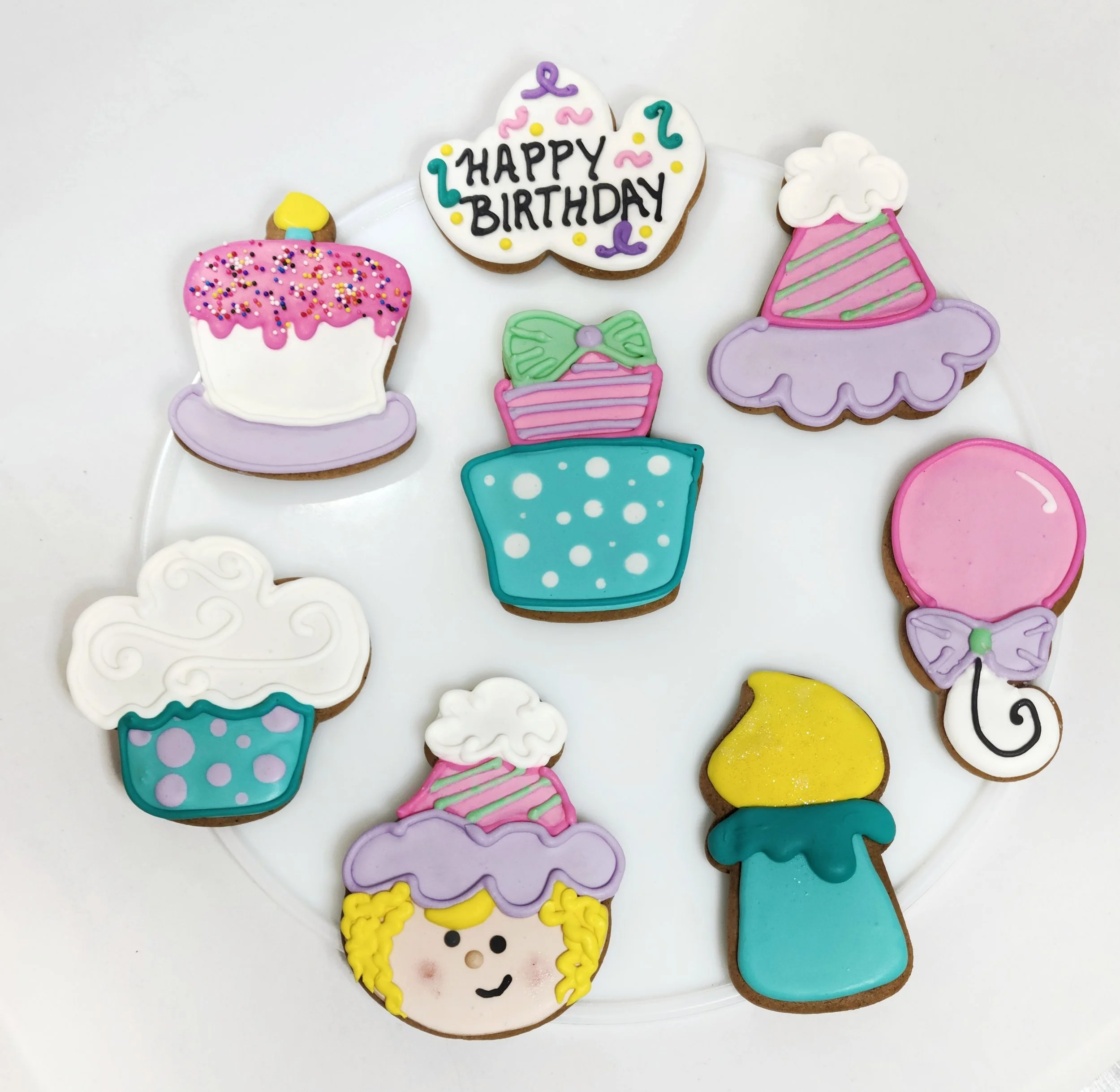 Birthday Cookies for a Girl - The Gingerbread Factory