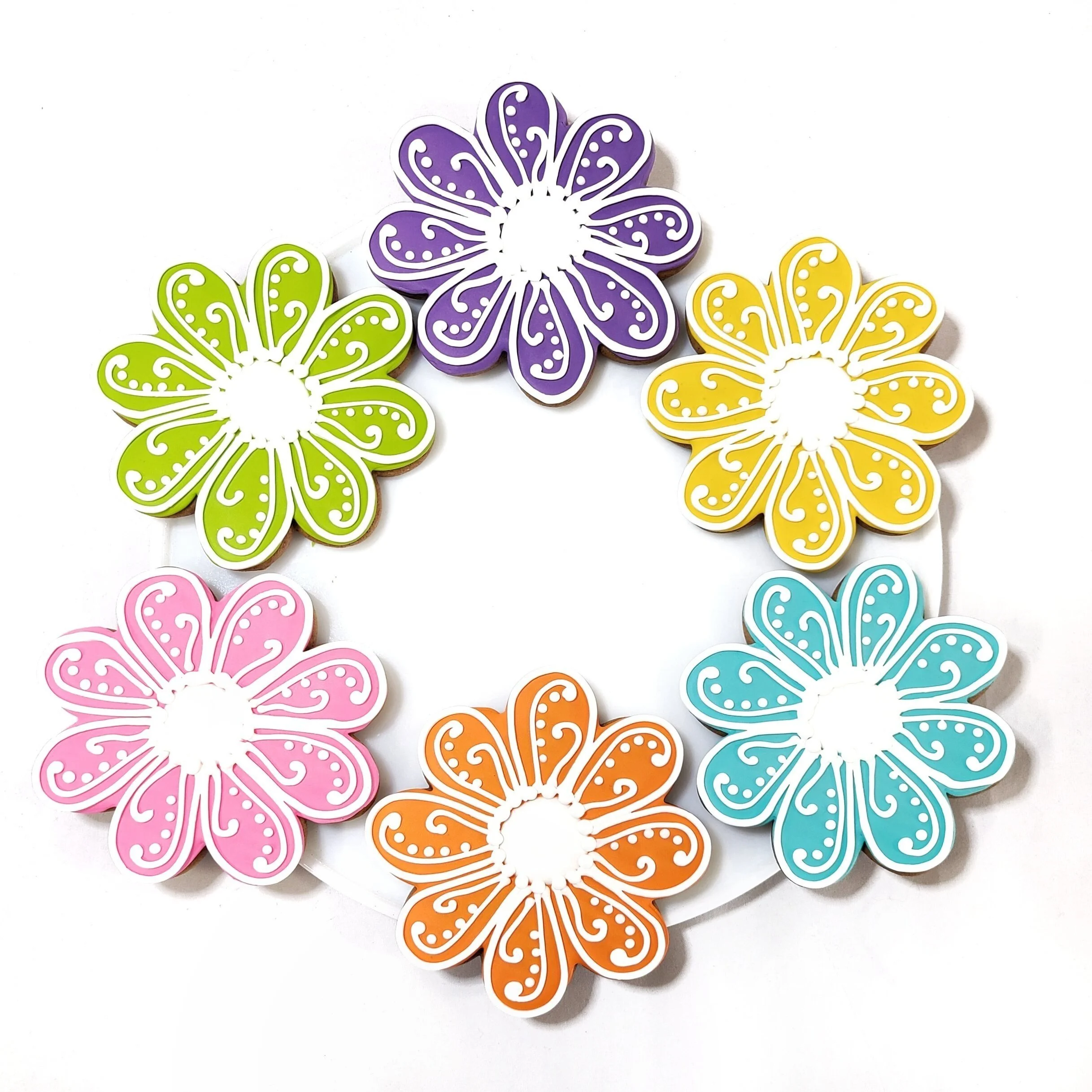 Spring Flower Cookies are beautifully decorated - GBF
