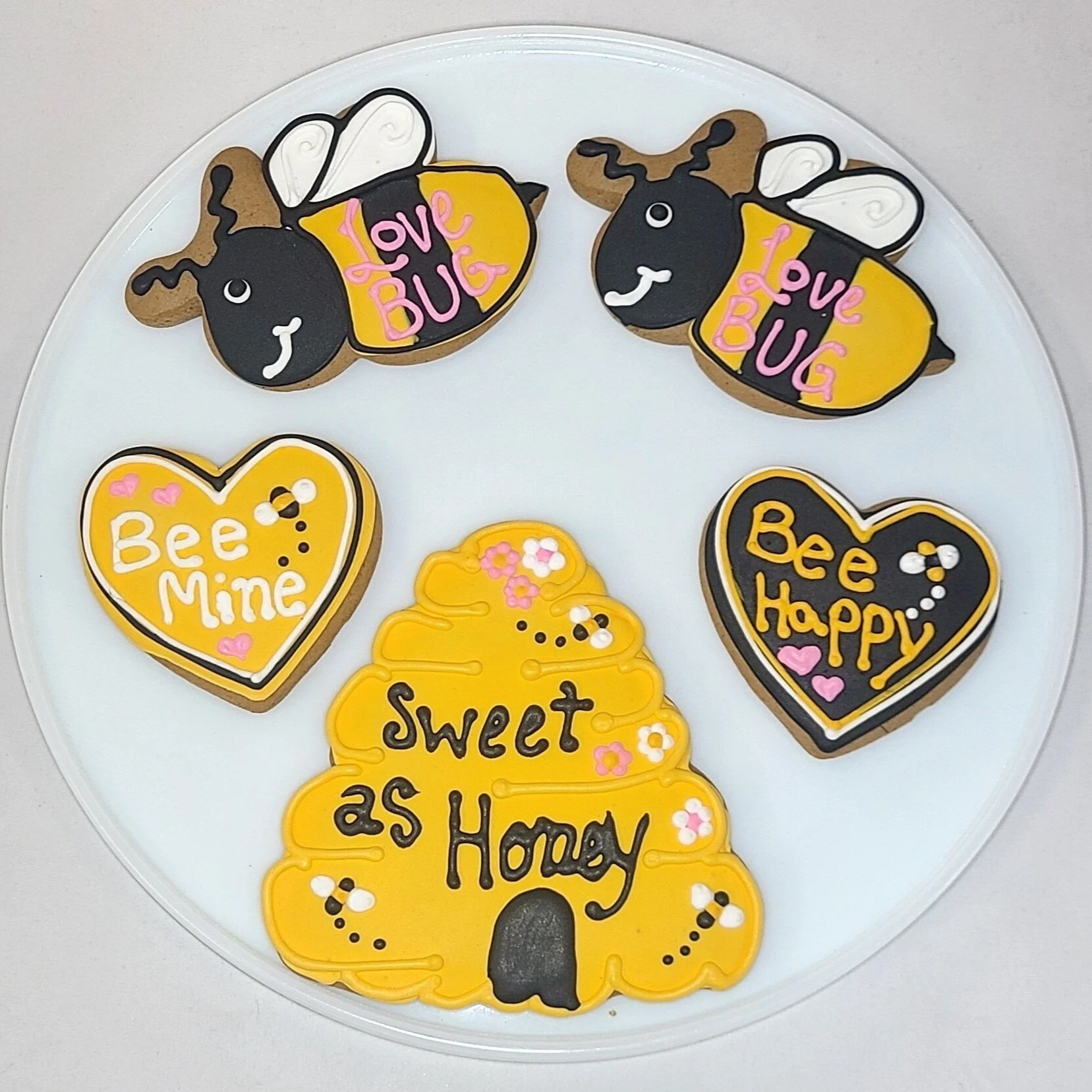 Honey Bee Decorated Cookies - The Gingerbread Factory