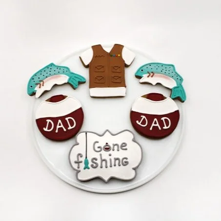 Father's Day Fishing Cookies from the Gingerbread Factory