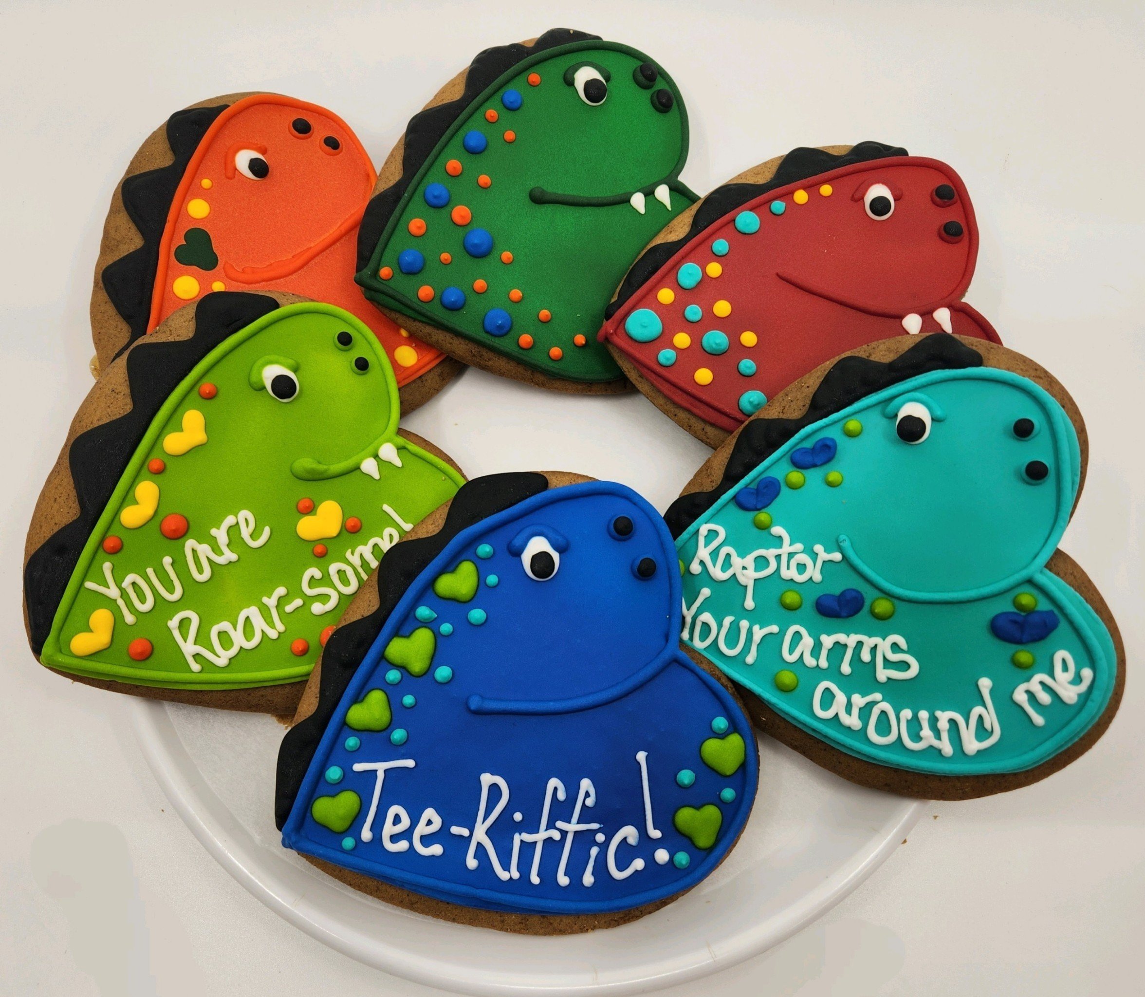 Dinosaur Heart Cookies