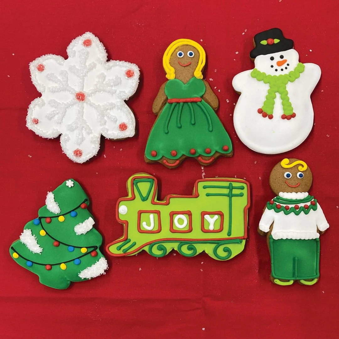 Decorated Christmas Cookies from the Gingerbread Factory!