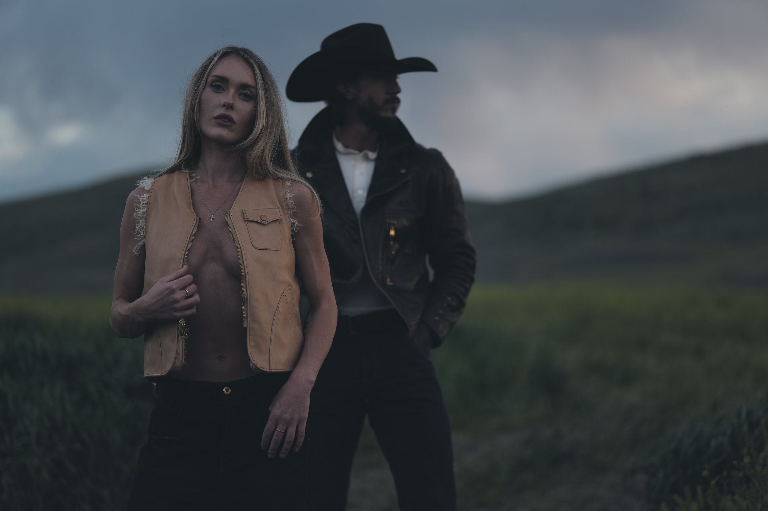 Black Bear Brand WOMAN - Long Curl Lambskin & Horween Horsehide... reversible Vest