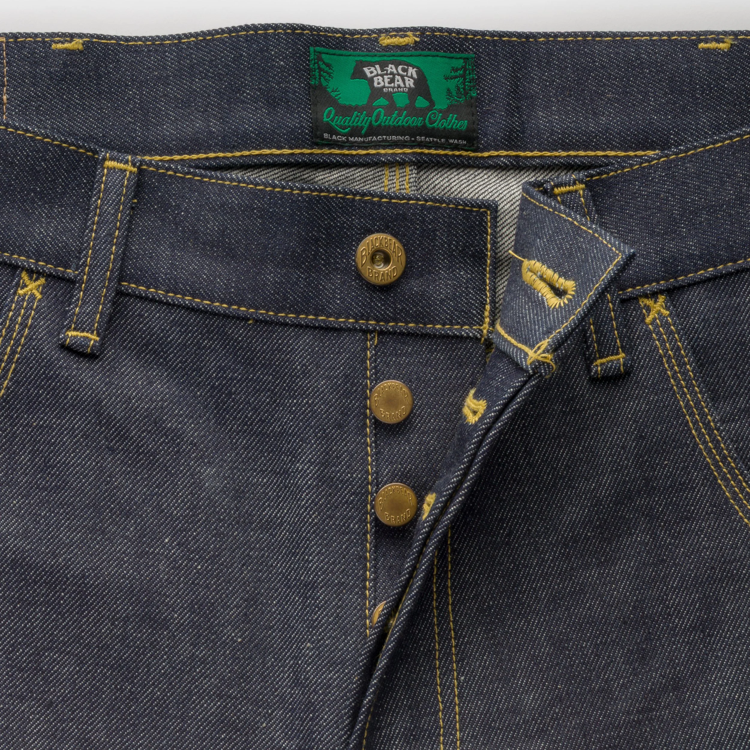 Limited Edition Black Bear Brand - HEAVEY button fly Cowboy Jeans