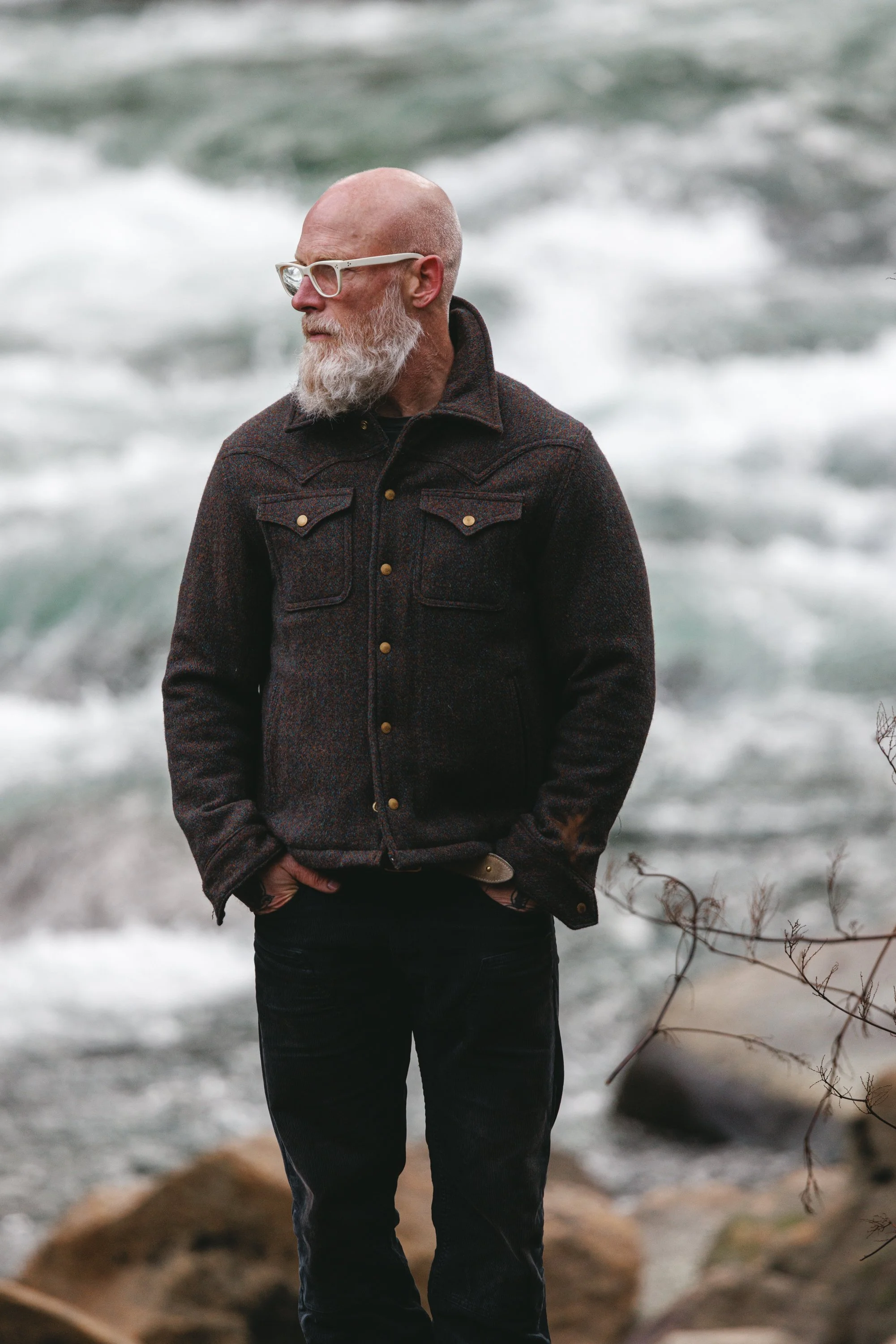 Black Bear Brand - Harris Tweed STONEWALL Western Wool Coat