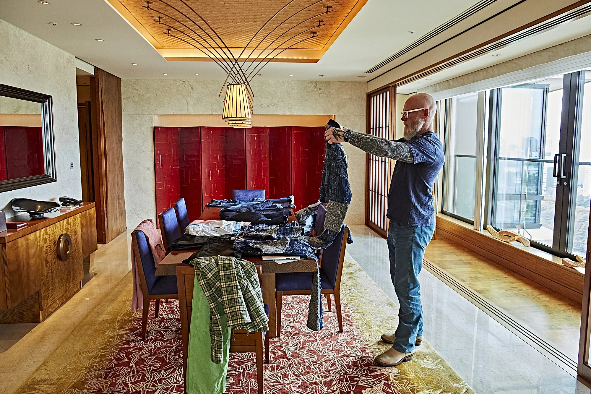 Black Bear Brand OCEAN Blue Distressed Corduroy