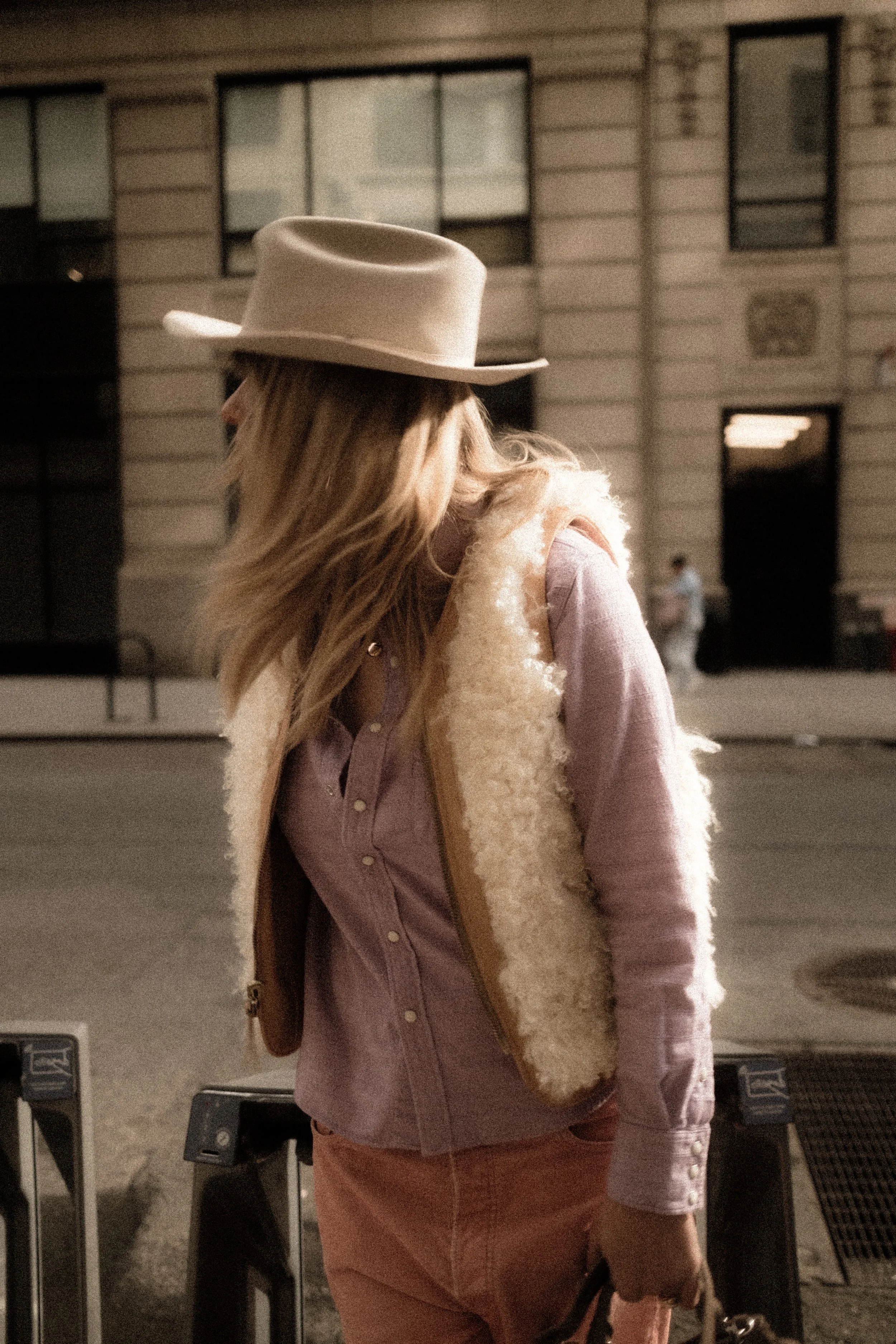 Black Bear Brand WOMAN - Long Curl Lambskin & Horween Horsehide... reversible Vest
