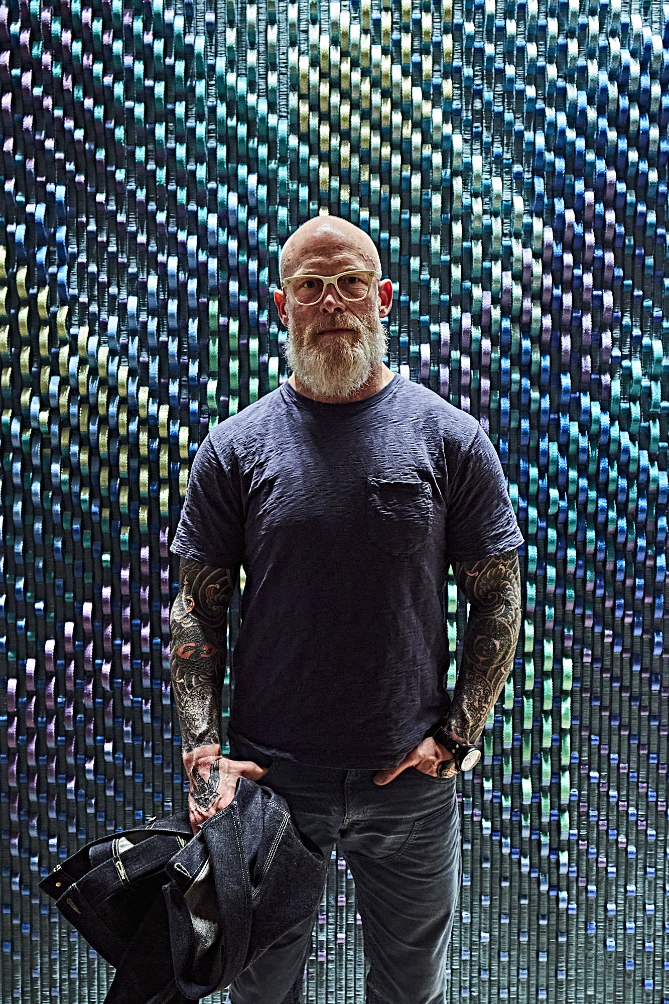 Black Bear Brand OCEAN Blue Distressed Corduroy