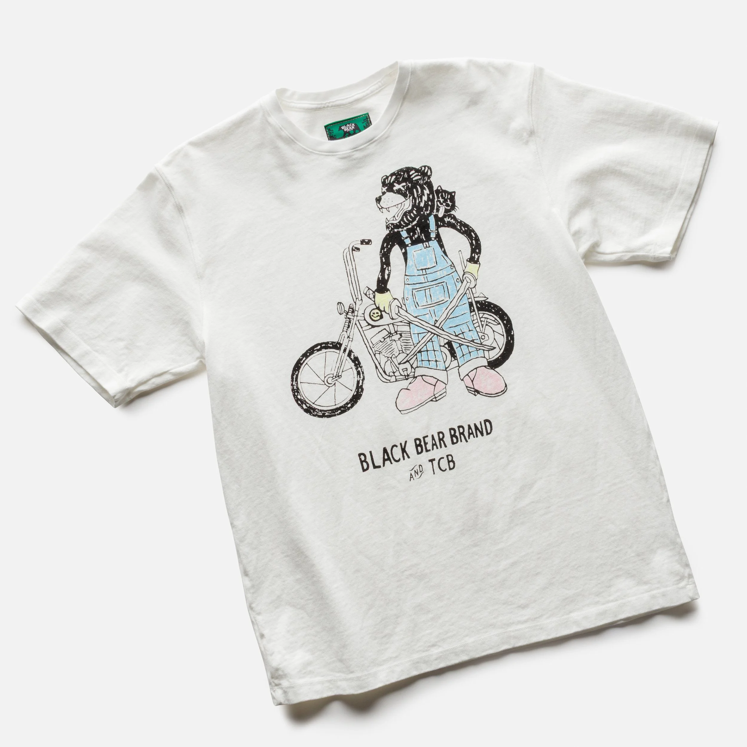 Limited Edition BEAR Tee - Black Bear Brand... TCB "Psycho" Bear... Overalls!