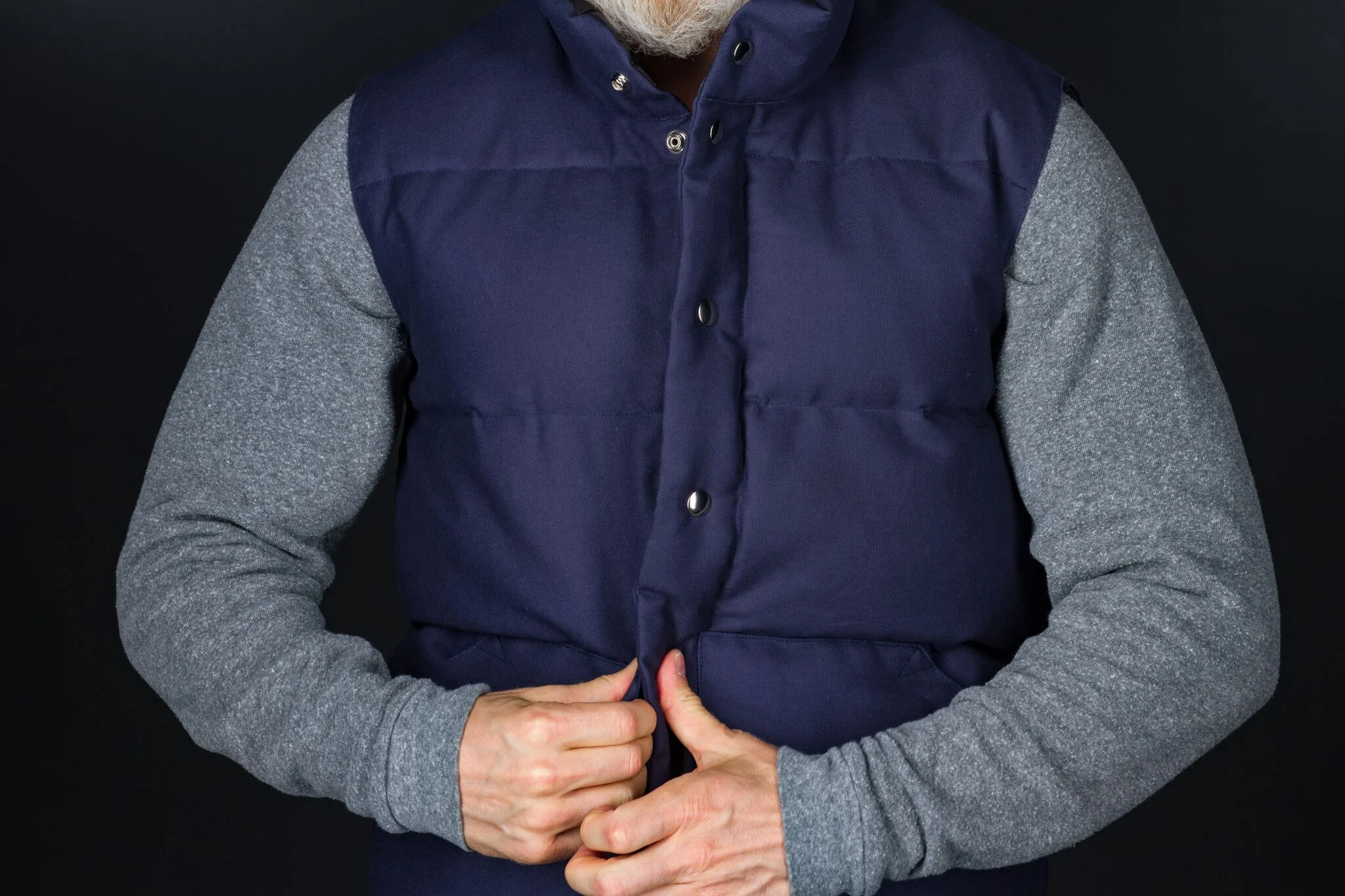 Black Bear Brand Navy Duck Canvas Down Vest