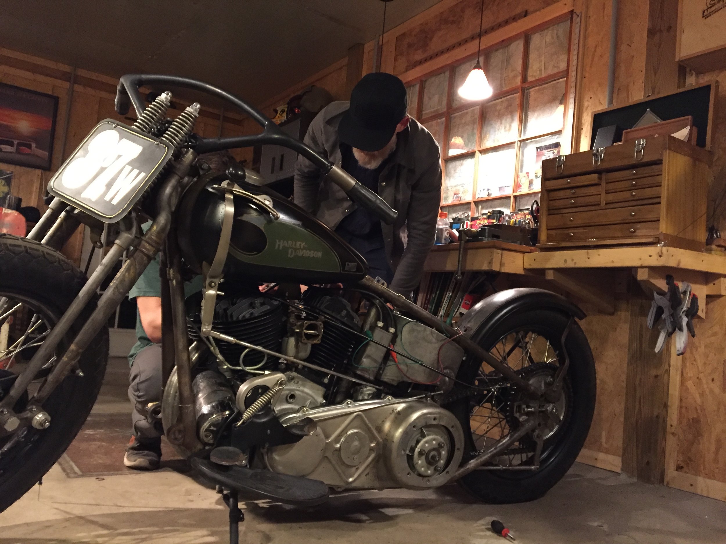 the Black Bear Brand Harley-Davidson 1937 TROG bike tanks 