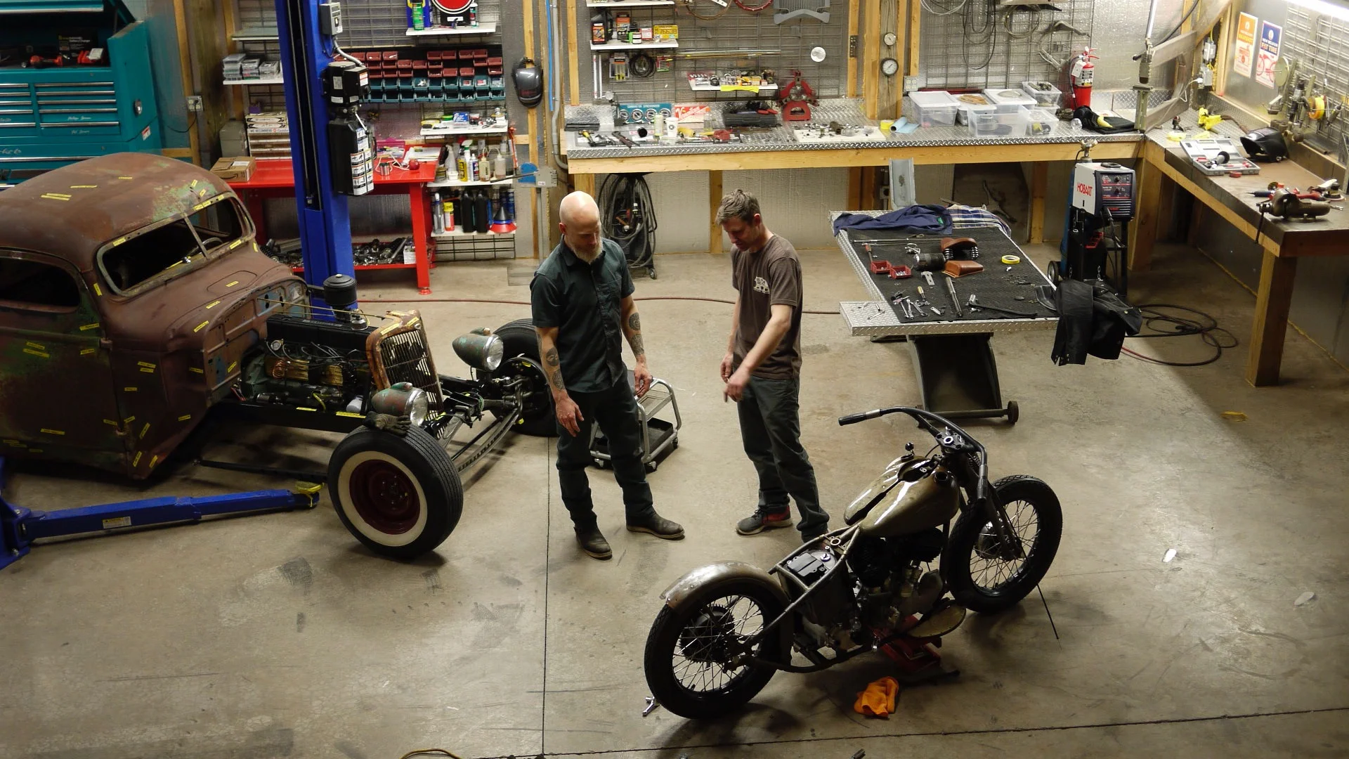  Building the 1937 Harley Davidson Flathead in Pennsylvania. Photo by: Chad Lyons 
