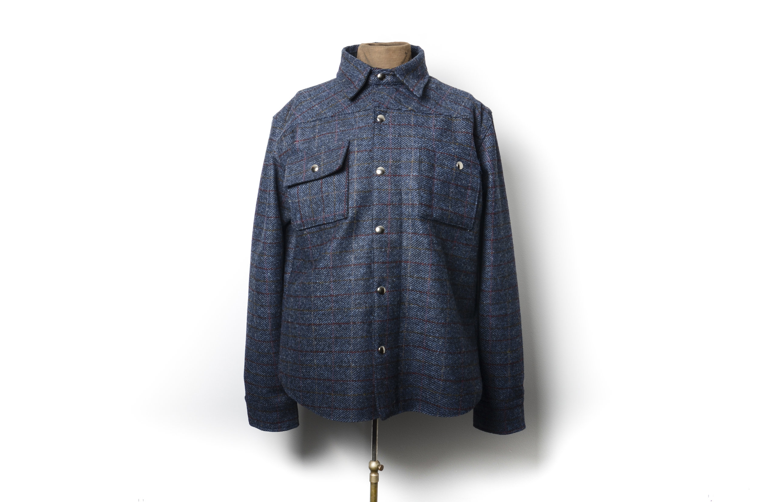 Black Bear Brand shirt jacket in Harris Tweed