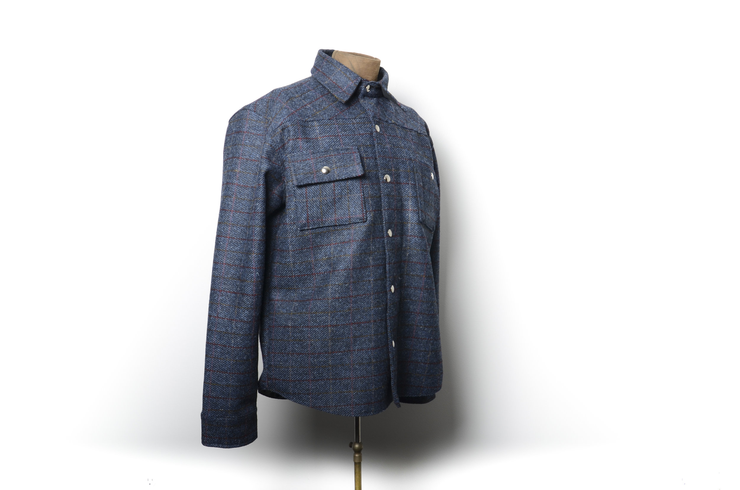 Black Bear Brand shirt jacket in Harris Tweed