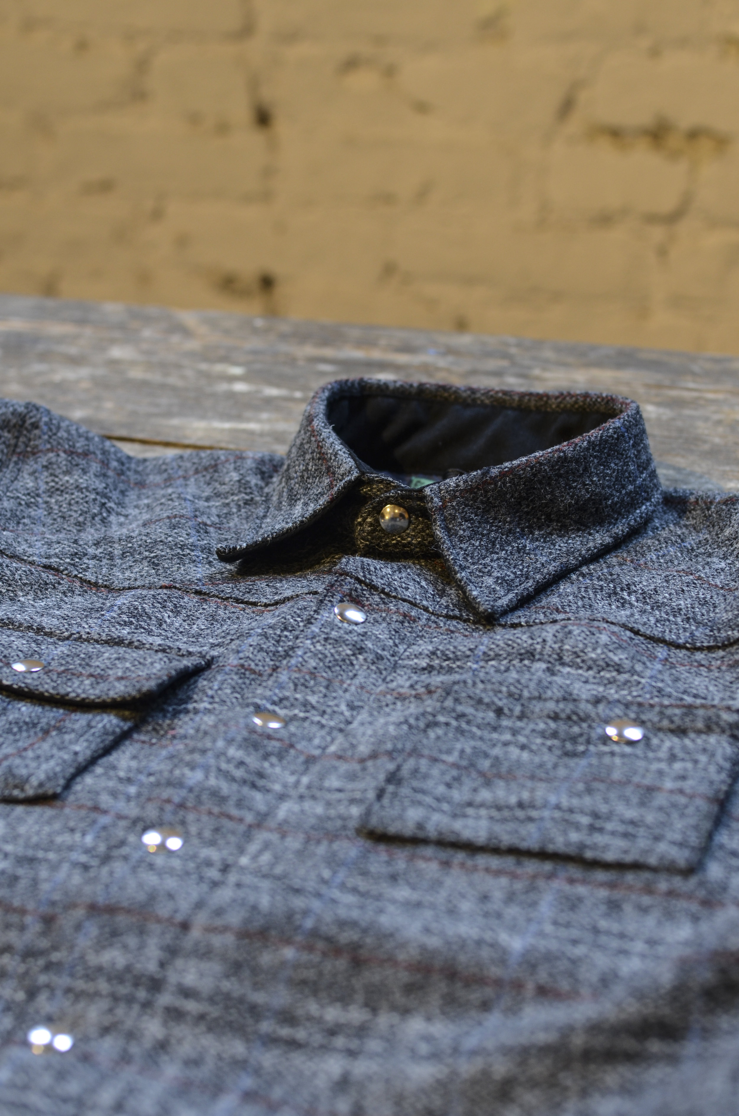 Black Bear Brand shirt jacket in Harris Tweed