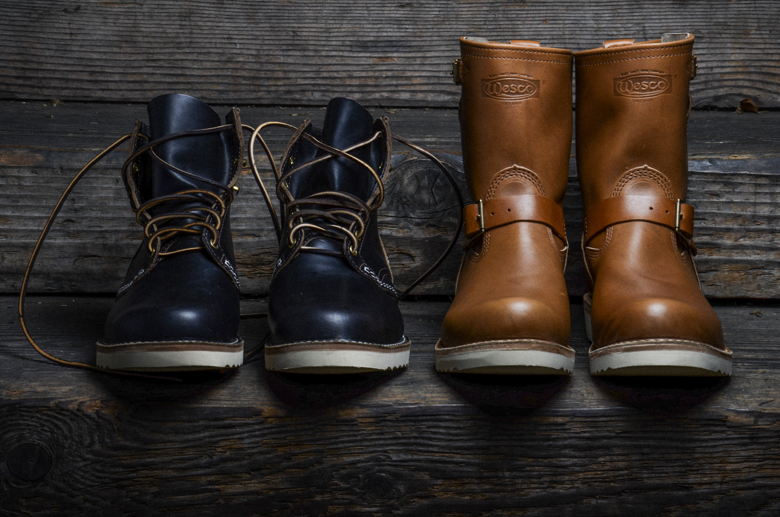 Black Bear Brand x Wesco x Horween boot collection https://blackbearunion.com/black-bear-brand-factory-store/?category=Footwear