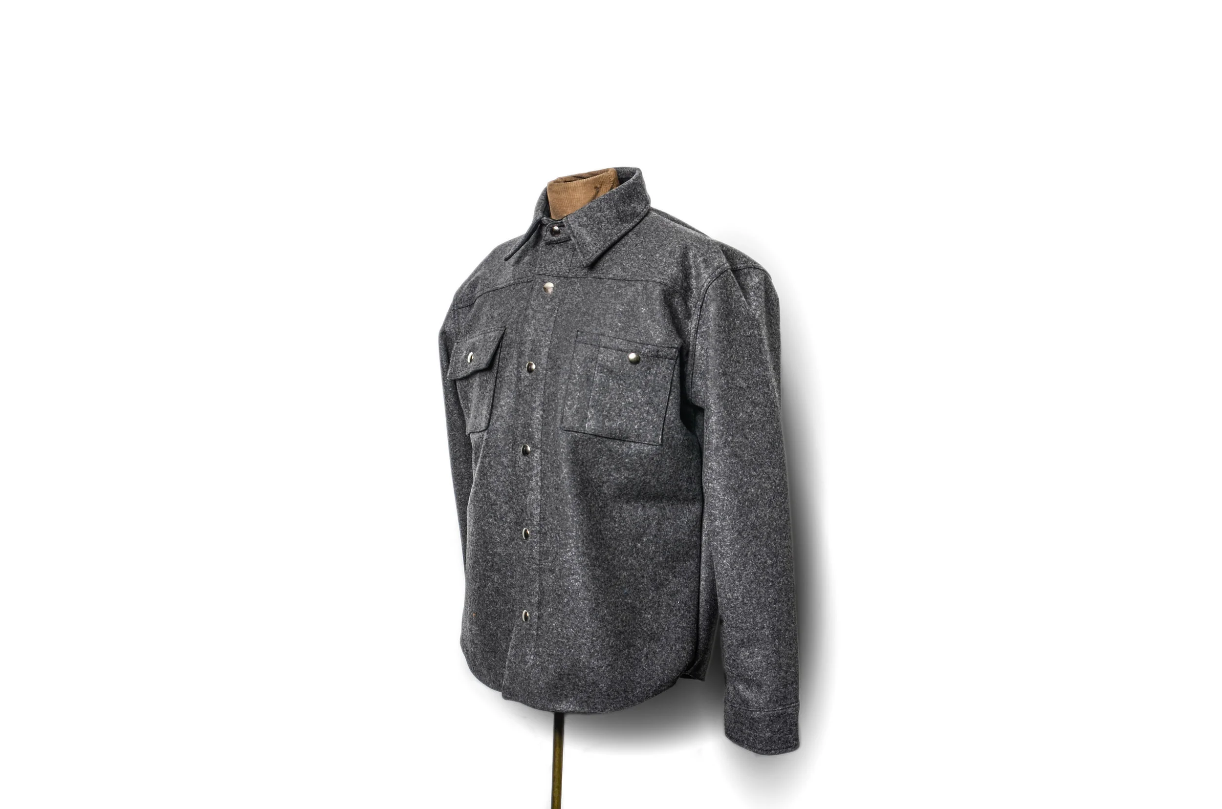 Black Bear Brand Grey Pendleton Melton Wool