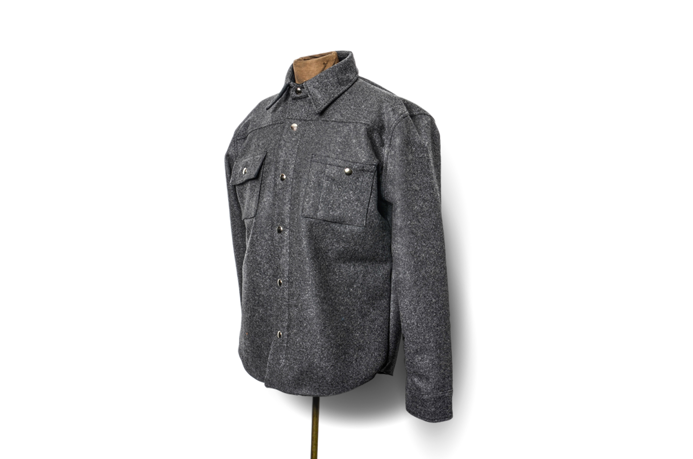 Black Bear Brand Grey Pendleton Melton Wool